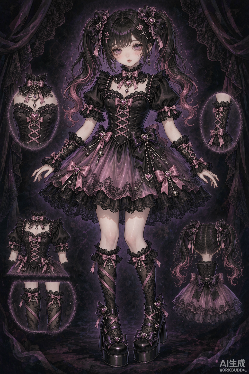 Jirai-kei twin set concept art