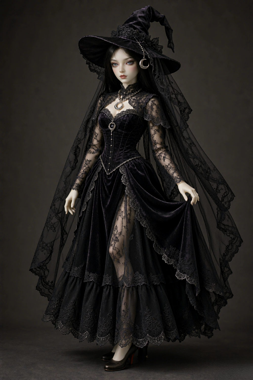 Vesper witch gown atelier reference